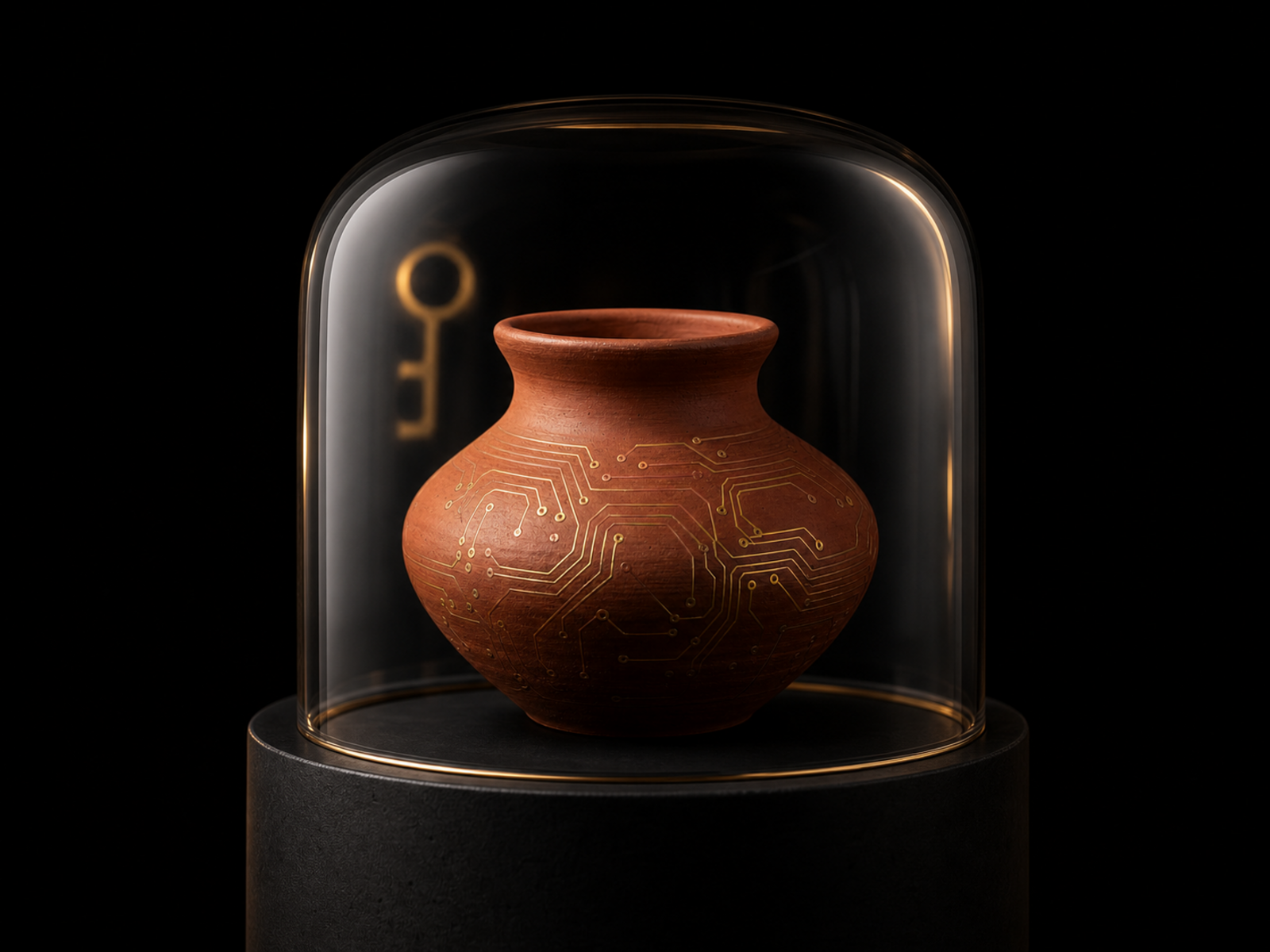 Mupot workspace protected under glass — your data stays yours